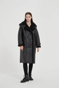 Lady's PU&FUR COAT AND VEST