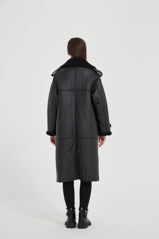 Lady's PU&FUR COAT AND VEST